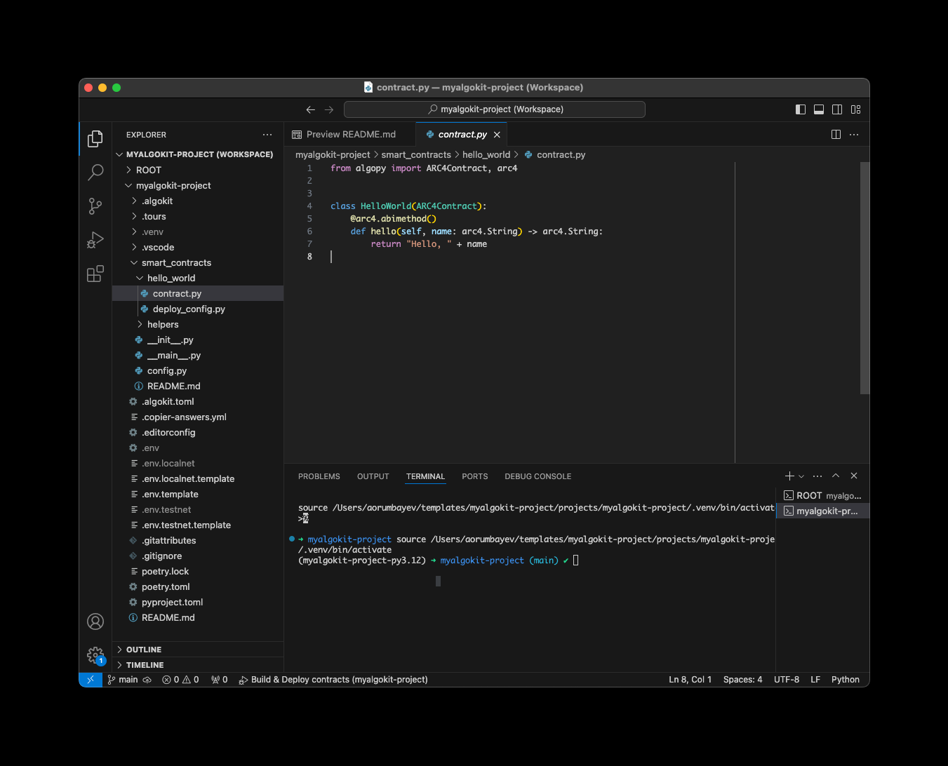 AlgoKit Playground Contract